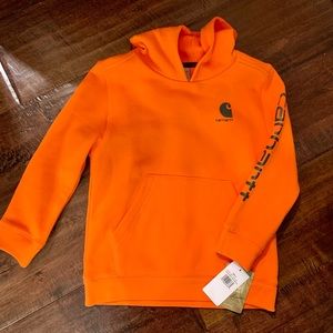 Kids size 6 carhartt hoodie with logo boys girls NEW WITH TAGS